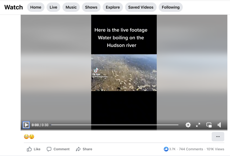 Fact Check Bubbling Water In Hudson River Is NOT 'Boiling,' NOT Near A